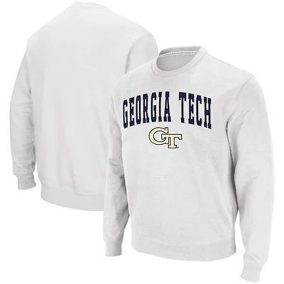 Colosseum Georgia Tech Yellow Jackets Arch  Logo Tackle Twill Pullover Sweatshirt