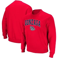 Colosseum Gonzaga Bulldogs Arch  Logo Tackle Twill Pullover Sweatshirt