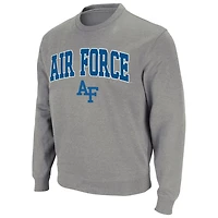 Colosseum Heathered Gray Air Force Falcons Arch  Logo Sweatshirt