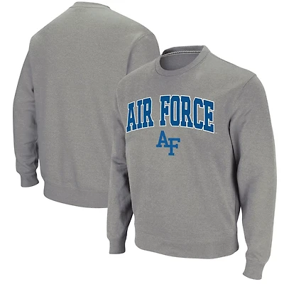 Colosseum Heathered Gray Air Force Falcons Arch  Logo Sweatshirt