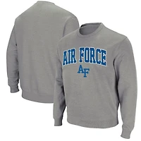 Colosseum Heathered Gray Air Force Falcons Arch  Logo Sweatshirt
