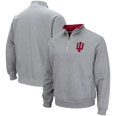 Colosseum Heathered Gray Indiana Hoosiers Tortugas Team Logo Quarter-Zip Jacket