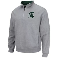 Colosseum Heathered Gray Michigan State Spartans Tortugas Team Logo Quarter-Zip Jacket
