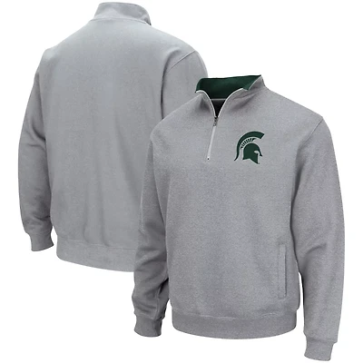 Colosseum Heathered Gray Michigan State Spartans Tortugas Team Logo Quarter-Zip Jacket