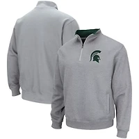 Colosseum Heathered Gray Michigan State Spartans Tortugas Team Logo Quarter-Zip Jacket