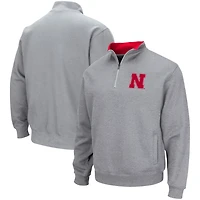 Colosseum Heathered Gray Nebraska Huskers Tortugas Team Logo Quarter-Zip Jacket
