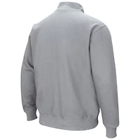 Colosseum Heathered Gray Purdue Boilermakers Tortugas Team Logo Quarter-Zip Jacket