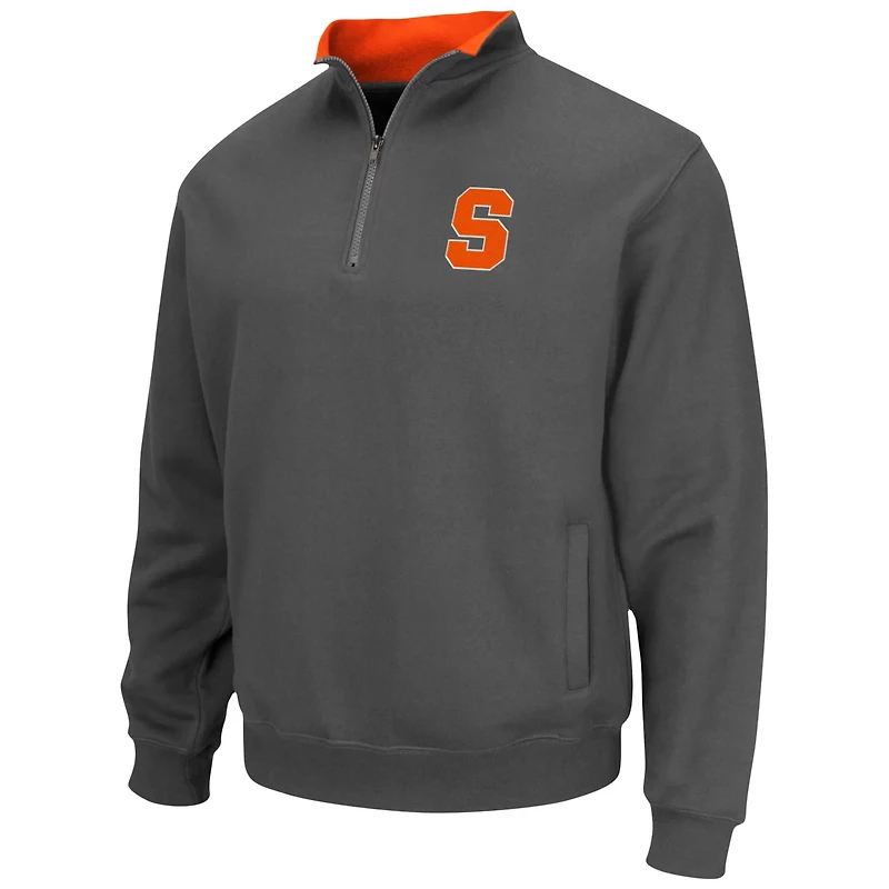 Colosseum Heathered Gray Syracuse Tortugas Team Logo Quarter-Zip Jacket