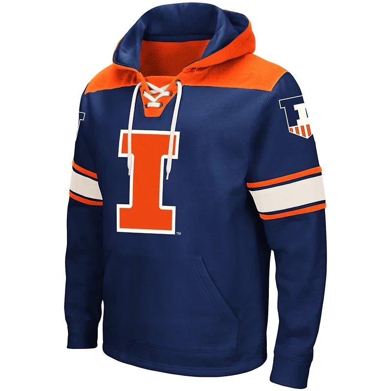 Colosseum Illinois Fighting Illini 20 Lace-Up Pullover Hoodie