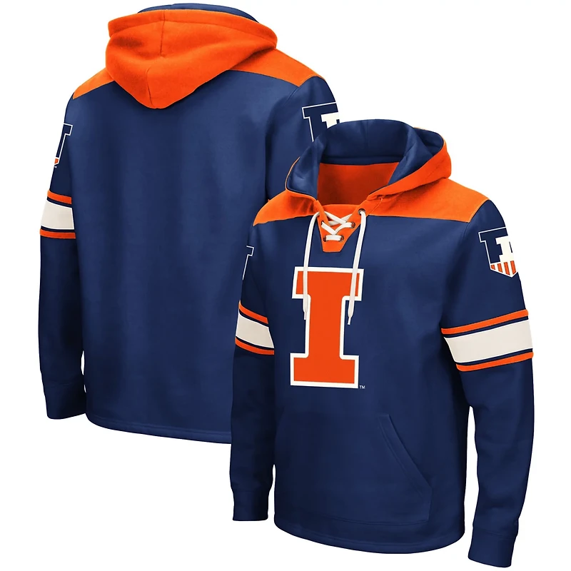 Colosseum Illinois Fighting Illini 20 Lace-Up Pullover Hoodie