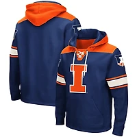 Colosseum Illinois Fighting Illini 20 Lace-Up Pullover Hoodie