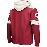 Colosseum Indiana Hoosiers Big  Tall Hockey Lace-Up Pullover Hoodie