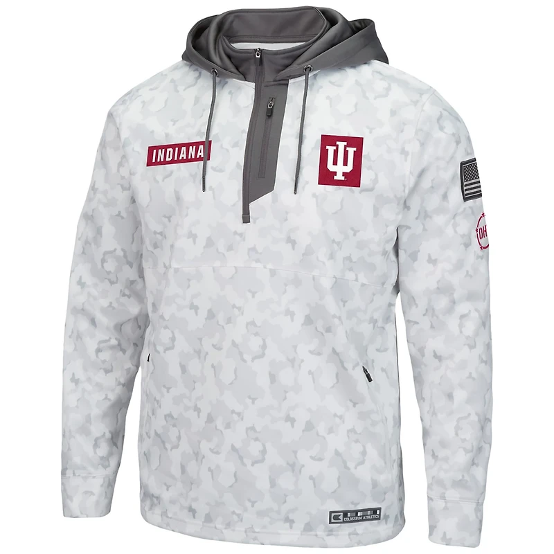 Colosseum Indiana Hoosiers OHT Military Appreciation Quarter-Zip Hoodie