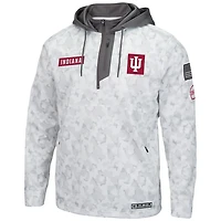Colosseum Indiana Hoosiers OHT Military Appreciation Quarter-Zip Hoodie