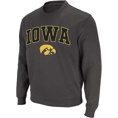 Colosseum Iowa Hawkeyes Arch  Logo Crew Neck Sweatshirt
