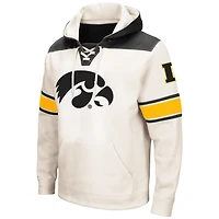 Colosseum Iowa Hawkeyes Big  Tall Hockey Lace-Up Pullover Hoodie