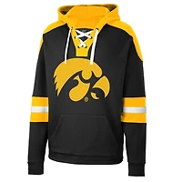 Colosseum Iowa Hawkeyes Lace-Up 40 Pullover Hoodie