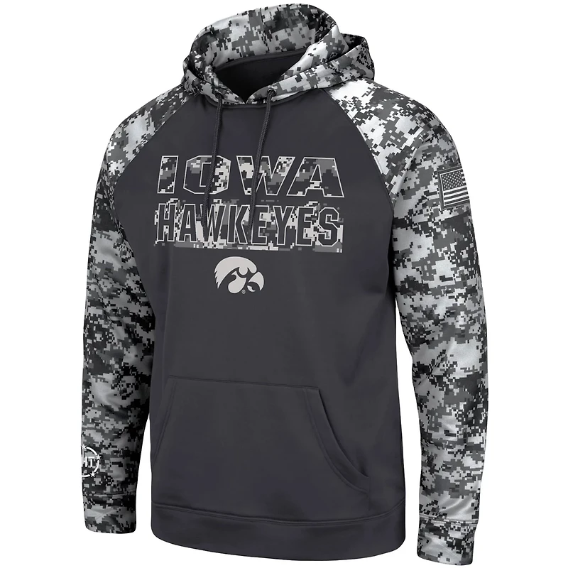 Colosseum Iowa Hawkeyes OHT Military Appreciation Digital Camo Pullover Hoodie