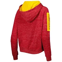 Colosseum Iowa State Cyclones The Devil Speckle Lace-Placket Raglan Pullover Hoodie