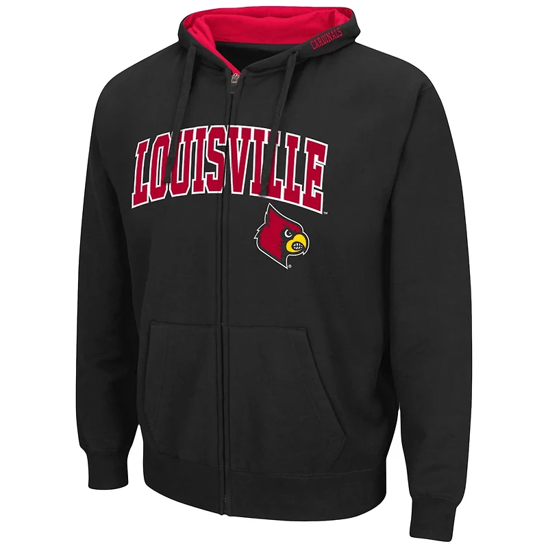 Colosseum Louisville Cardinals Arch Logo 30 Full-Zip Hoodie