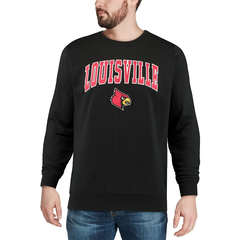 Colosseum Louisville Cardinals Arch  Logo Crew Neck Sweatshirt