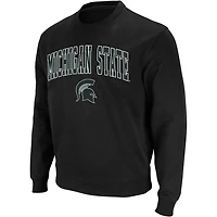 Colosseum Michigan State Spartans Arch  Logo Crew Neck Sweatshirt