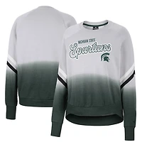 Colosseum Michigan State Spartans Cue Cards Dip-Dye Raglan Pullover Sweatshirt