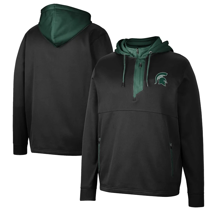 Colosseum Michigan State Spartans Luge 30 Quarter-Zip Hoodie
