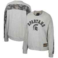 Colosseum Michigan State Spartans OHT Military Appreciation Flag Rank Dolman Pullover Sweatshirt