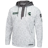 Colosseum Michigan State Spartans OHT Military Appreciation Quarter-Zip Hoodie