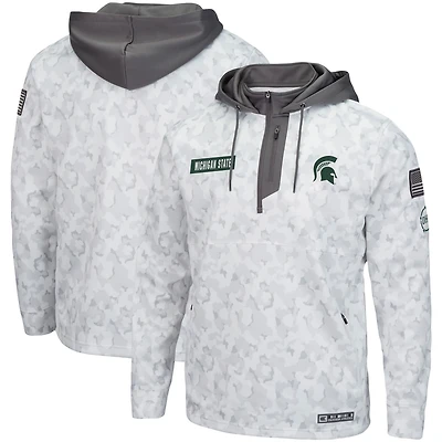 Colosseum Michigan State Spartans OHT Military Appreciation Quarter-Zip Hoodie