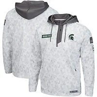 Colosseum Michigan State Spartans OHT Military Appreciation Quarter-Zip Hoodie