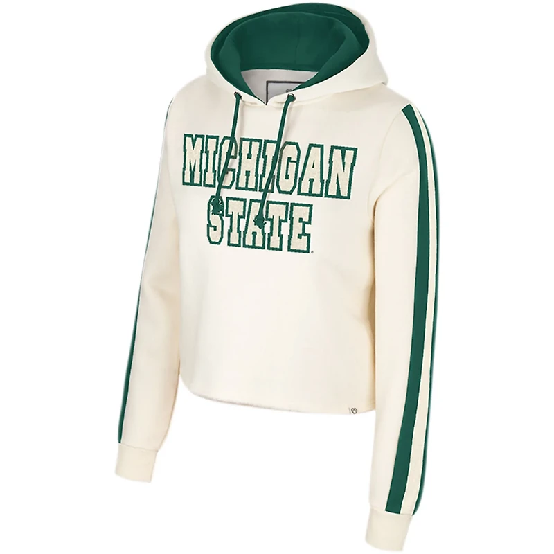 Colosseum Michigan State Spartans Perfect Date Cropped Pullover Hoodie