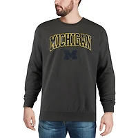 Colosseum Michigan Wolverines Arch Logo Crew Neck Sweatshirt