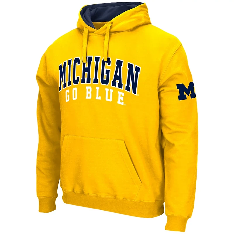 Colosseum Michigan Wolverines Double Arch Pullover Hoodie