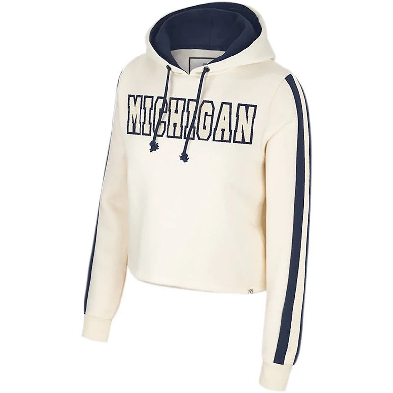 Colosseum Michigan Wolverines Perfect Date Cropped Pullover Hoodie