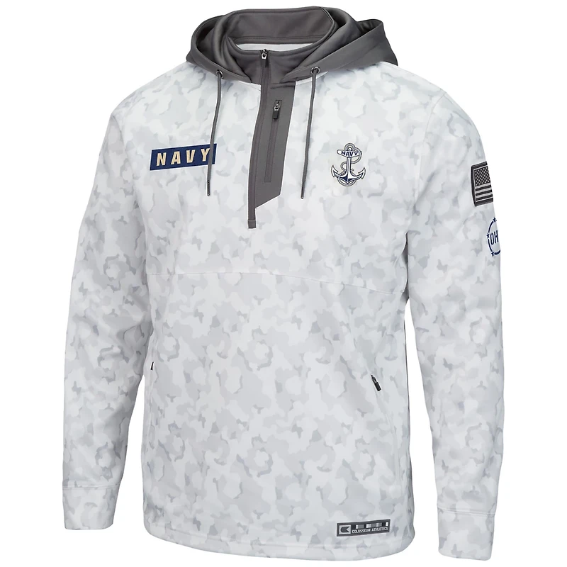 Colosseum Midshipmen OHT Military Appreciation Quarter-Zip Hoodie