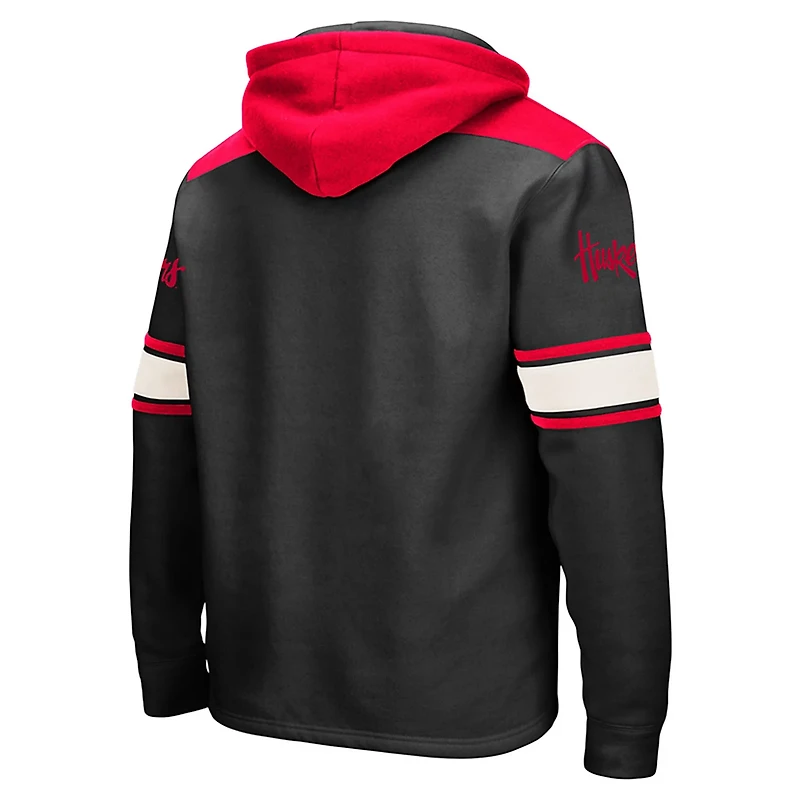 Colosseum Nebraska Huskers 20 Lace-Up Pullover Hoodie
