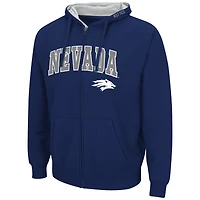 Colosseum Nevada Wolf Pack Arch  Logo 30 Full-Zip Hoodie
