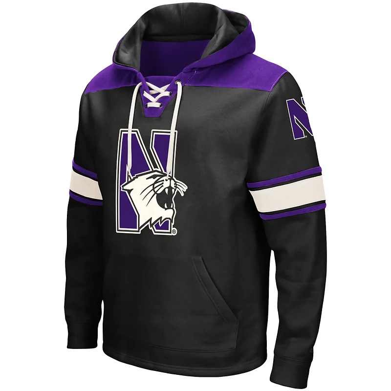 Colosseum Northwestern Wildcats 20 Lace-Up Pullover Hoodie