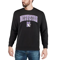 Colosseum Northwestern Wildcats Arch  Logo Crew Neck Sweatshirt
