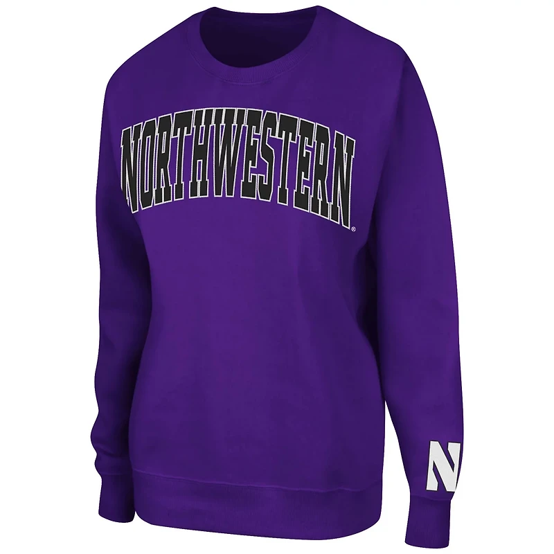 Colosseum Northwestern Wildcats Campanile Pullover Sweatshirt