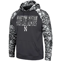 Colosseum Northwestern Wildcats OHT Military Appreciation Digital Camo Pullover Hoodie