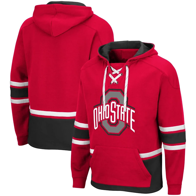 Colosseum Ohio State Buckeyes Lace Up 30 Pullover Hoodie