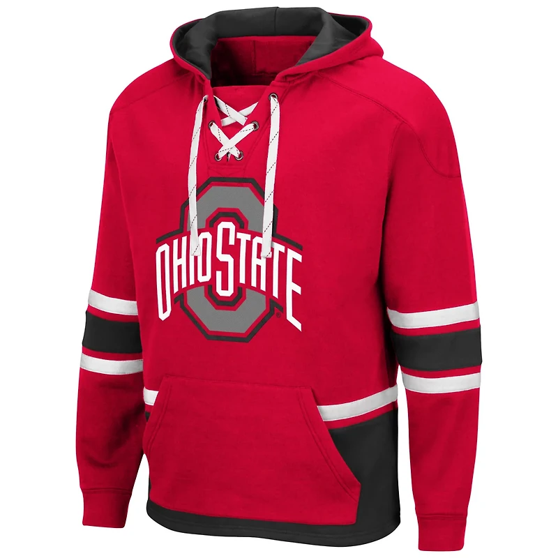 Colosseum Ohio State Buckeyes Lace Up 30 Pullover Hoodie