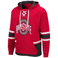 Colosseum Ohio State Buckeyes Lace Up 30 Pullover Hoodie