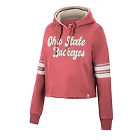 Colosseum Ohio State Buckeyes Retro Cropped Pullover Hoodie