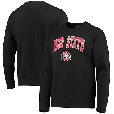 Colosseum Ohio State Buckeyes Team Arch  Logo Tackle Twill Pullover Sweatshirt