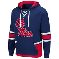 Colosseum Ole Miss Rebels Lace Up 30 Pullover Hoodie