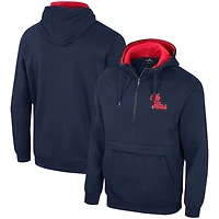 Colosseum Powder Ole Miss Rebels Half-Zip Hoodie